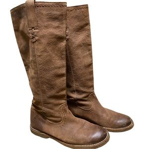 Frye Celia  X Stitch Pull on Tall Knee High Boots Size (8)